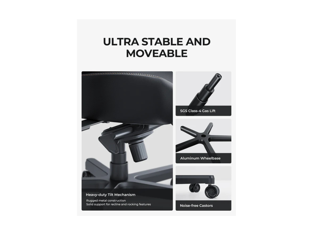 AndaSeat Kaiser 3 Gaming Chair - Black Leather, Ergonomic, 4D Armrests AndaSeat Kaiser 3 Gaming Chair - Black Leather, Ergonomic, 4D Armrests